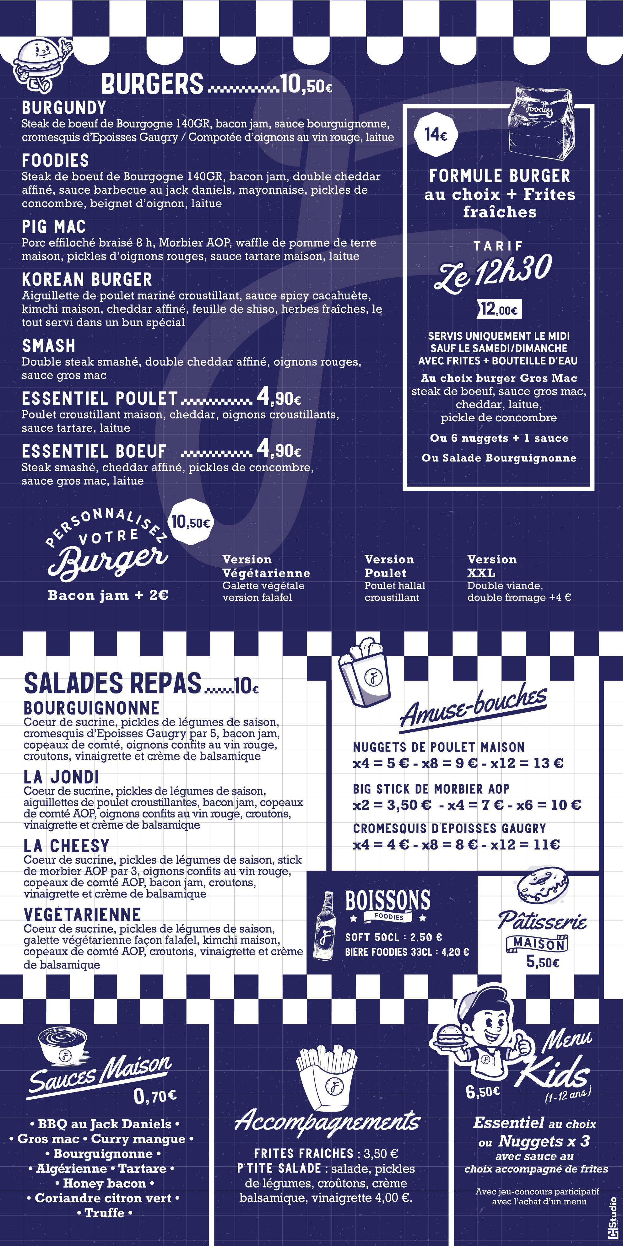 Carte du restaurant Foodies